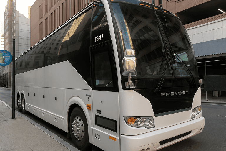 a Charter Bus Rental Mount Vernon coach bus